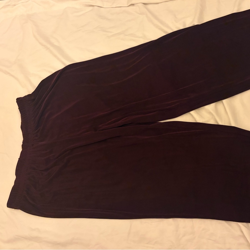 Rabbit Rabbit Rabbit Wide-Leg Pants in Dark Plum - Picture 2 of 6